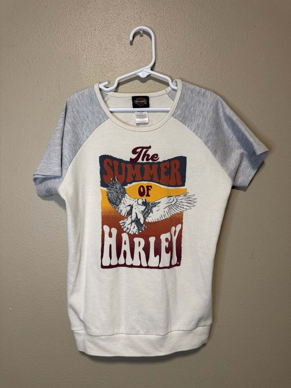 Harley-Davidson Girls Summer Of Harley Graphic Raglan T-Shirt Size 10/12